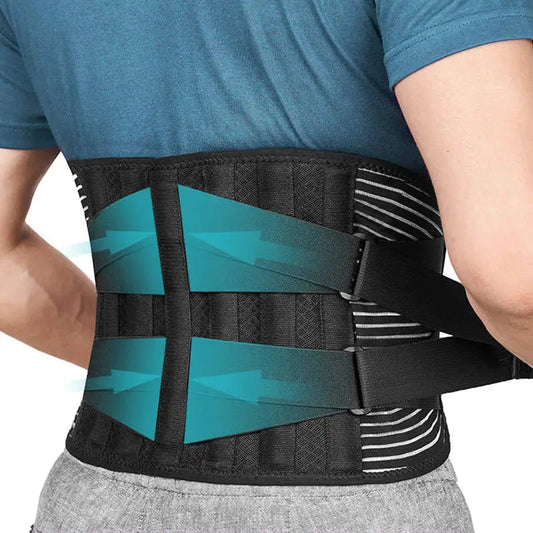 Back Braces for Lower Back Pain Relief with 6 Stays, Breathable Back Support Belt, Anti-skid lumbar support belt with 16-hole exovai.com