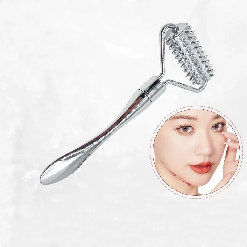 Stainless Steel Facial Massage Roller Gua Sha Tool Massager for Face Full Body Beauty SPA Skin Care Tools Acupressure Massager exovai.com