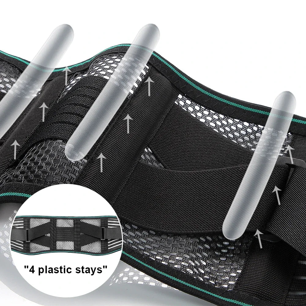 1PCS Back Brace Belt - Adjustable Lumbar Support for Lower Back Pain - Breathable, Comfortable,and Ideal for Work & Everyday Use exovai.com