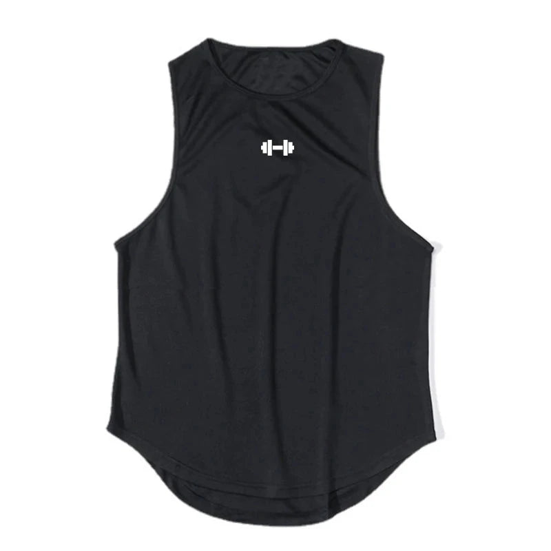 Summer Men's Gym Tank Top Fitness Training Clothing Quick-drying Loose Bodybuilding Sleeveless Shirt Men Fashion Basketball Vest exovai.com
