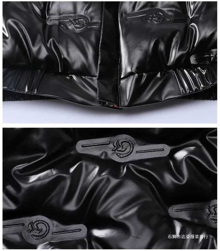 Winter Hot Sale Hooded Men Parkas Fashion Casual Glossy Cotton Jackets Outdoor Thicken Warm Male Clothing Quality Comfortable exovai.com