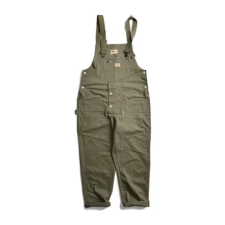 Japanese Style Loose Fit Jumpsuit Cargo Pants Bell Bottoms Dad Pants Ins Popular Same Style Tank For Men Women exovai.com
