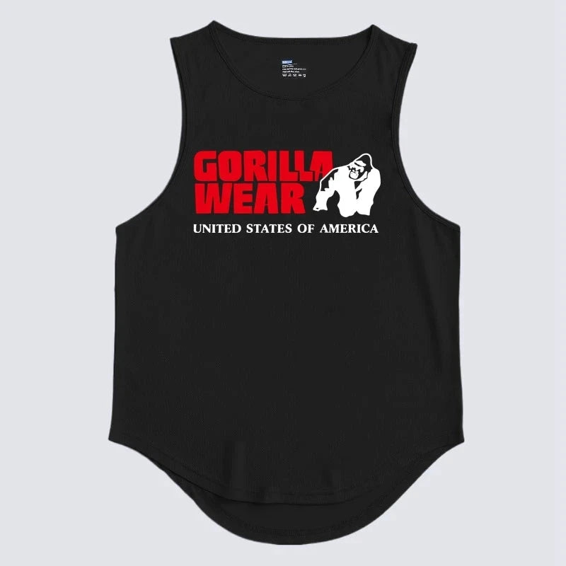 Gym Top Men Men's Clothing Fitness Clothes Shirt Bodybuilding Vests Man Vest Singlet Singlets Muscular Stringer T-shirts Tops exovai.com