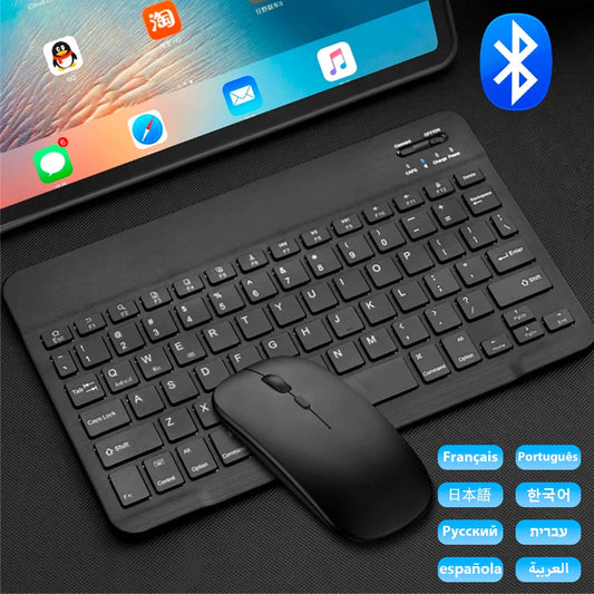 Bluetooth Wireless Keyboard Compatible All Bluetooth Devices Multilingual Bluetooth Keyboard And Mouse Ipad Keyboard Accessory exovai.com