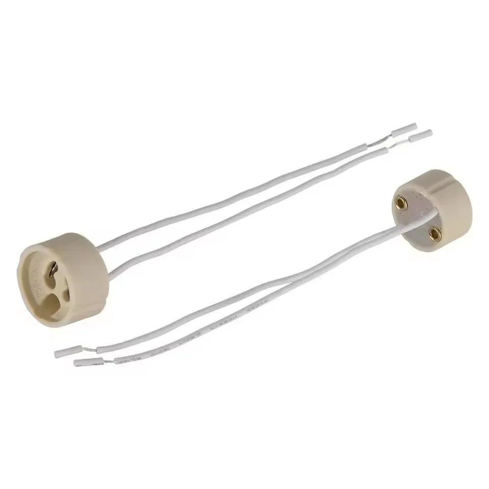 10-100PCS stück GU10 led-leuchten birne basis halogen sockel led lampe halter keramik körper draht anschluss buchse exovai.com