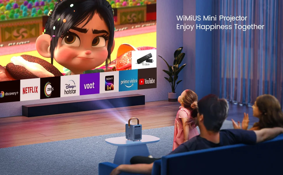 Wimius Mini Projector Full HD 1080P 18000 Lumens Video Projector Electric Focus 5G WiFi Bluetooth Portable Projector Home Cinema exovai.com