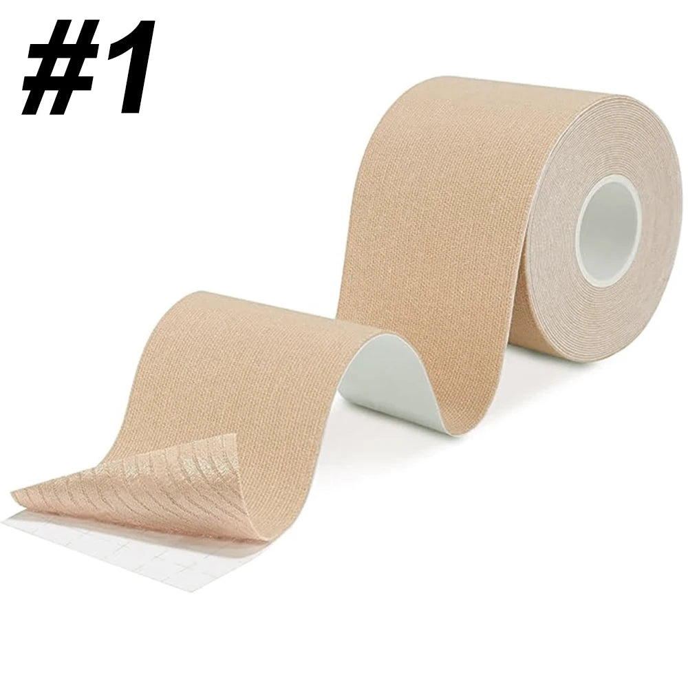 5 Roll Kinesiology Tape Precut | Waterproof Elastic Athletic Tape, Adhesive Sports Tape for Muscle Pain Relief & Joint Support exovai.com