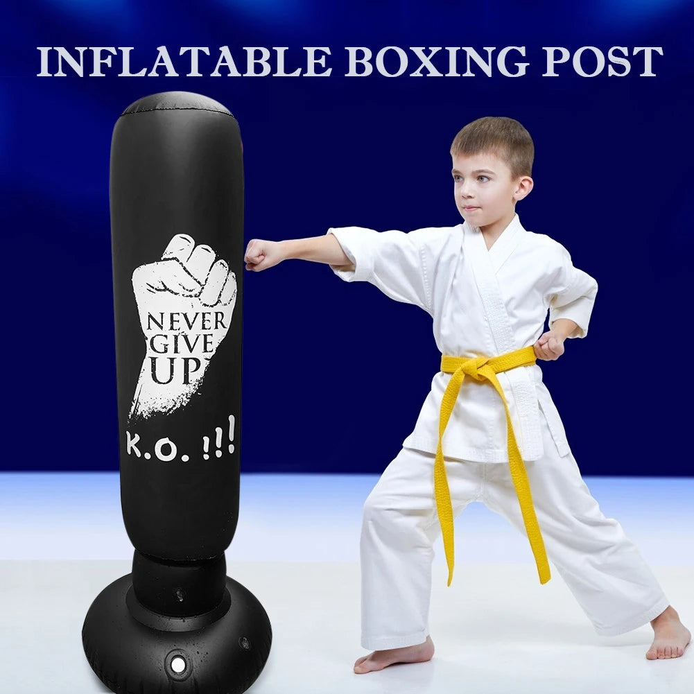 Inflatable Punching Boxing Bag Fitness Training Boxing Sack PVC Sports Fight Column Toy Kids Boxing Fight Pressure Sandbag exovai.com