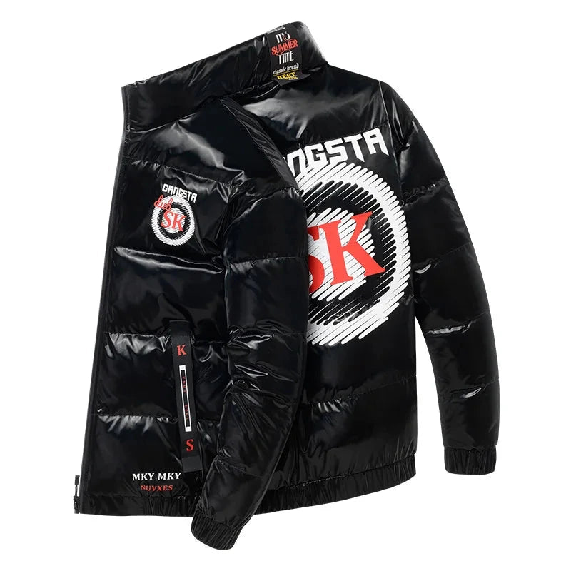 Winter Solid Color Parka Men Thick Hooded Jacket 2025 New Trend Warm Harajuku Coat Male Casual Zipper Jackets Windproof Outwear exovai.com