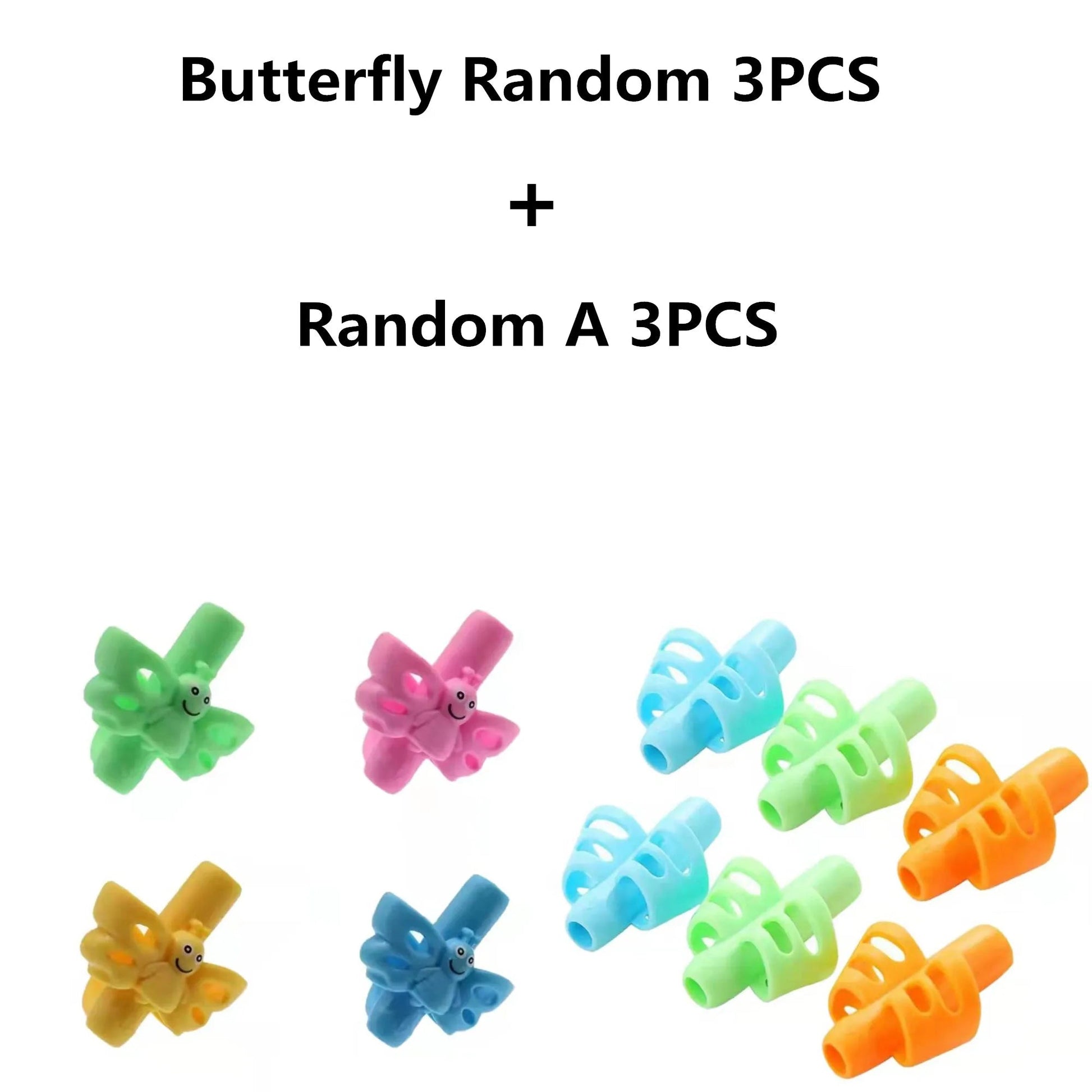 1/3pcs Children Writing Pencil Pan Holder Kids Learning Practise Silicone Pen Aid Grip Posture Correction Device for Students exovai.com