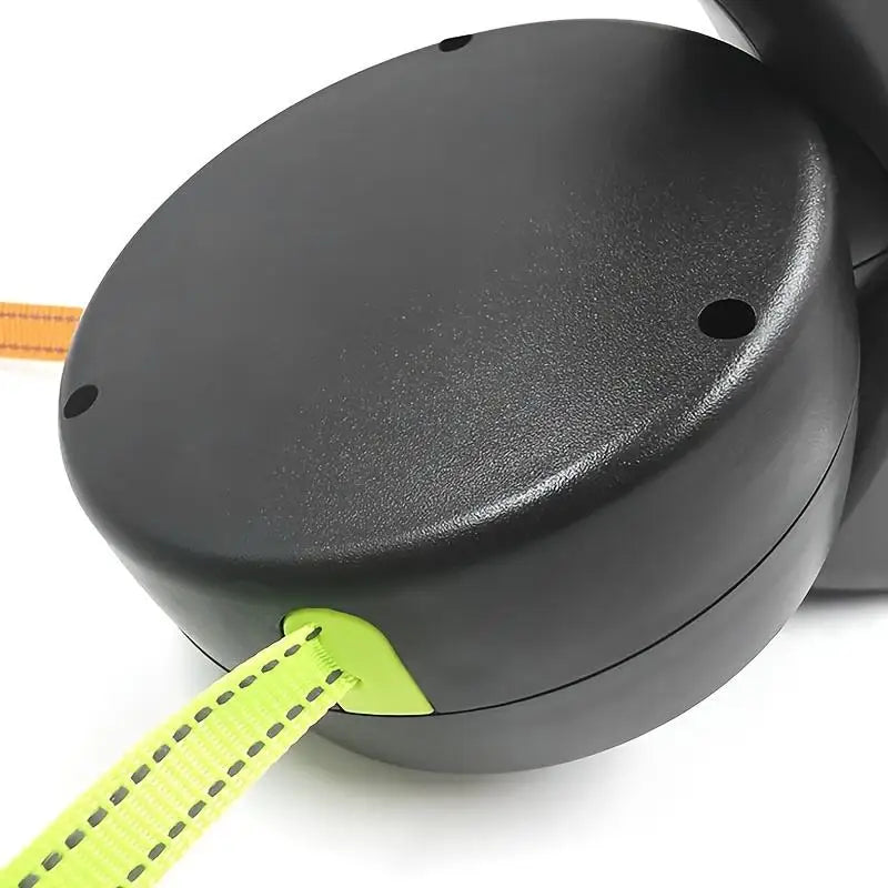 2 In1 Multi-functional LED Light Pet Leash Automatic Retractable 3M/5M Reflective 360 Swivel Dual Dog Leash with Bag Container exovai.com