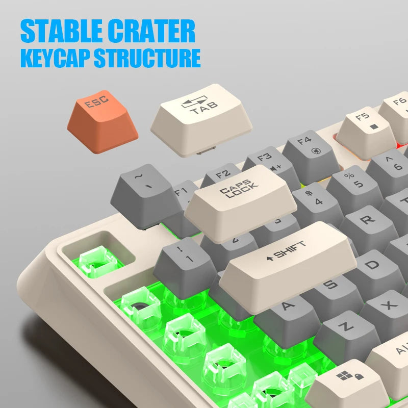 K82 Gaming Gaming Keyboard Glows Wired USB Desktop PC/Notebook Available 19-key punchless knob to adjust volume exovai.com