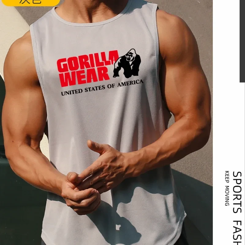 Gym Top Men Men's Clothing Fitness Clothes Shirt Bodybuilding Vests Man Vest Singlet Singlets Muscular Stringer T-shirts Tops exovai.com