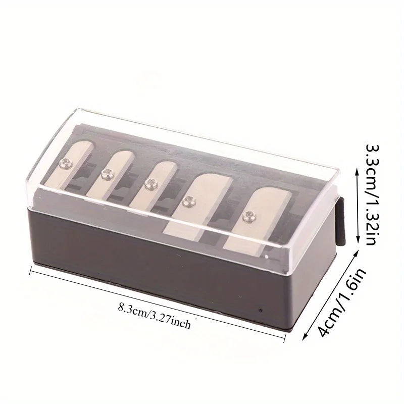 1Pcs 5 Holes Sharpener Multi-functional Pencil Sharpener with Lid for Eyeliner Lipliner Pencils exovai.com
