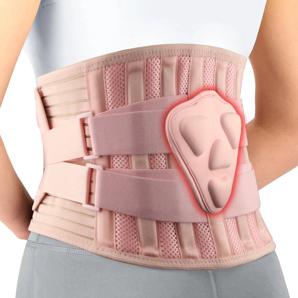 1PC Back Brace for Lower Back Pain Relief - Breathable Lumbar Support Belt with Pad for Herniated Disc, Sciatica - Adjustable Ba exovai.com