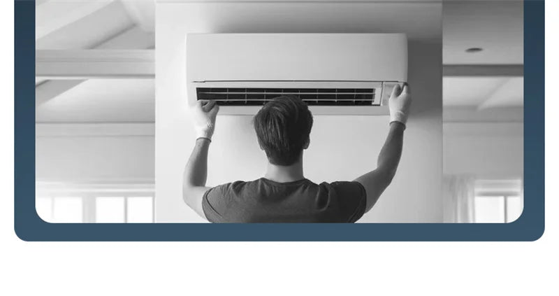 Kitchen Air Conditioner New Wall-mounted Cooling Fan Strong Wind Charging Fan Home Remote Control exovai.com
