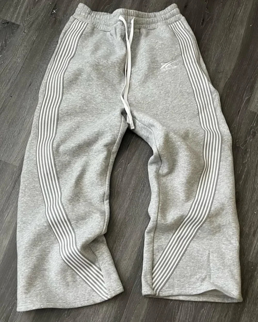 American Retro Striped Knitted Pants Men Y2k Street Harajuku Trendy Brand Oversized Trousers Loose Casual Wide Leg Pants Women exovai.com