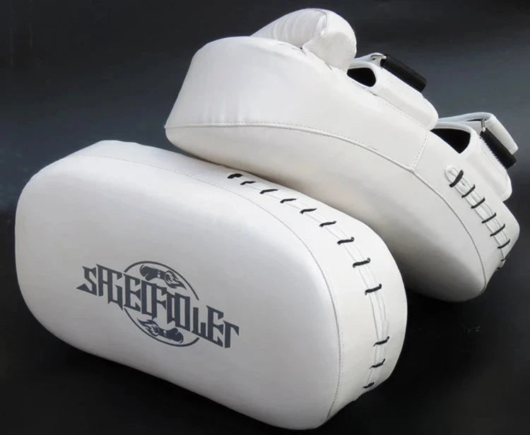PU Leather Kickboxing Target Professional Curved Boxing Muay Thai Hand Target Arts Taekwondo Karate Training Punching Pads exovai.com