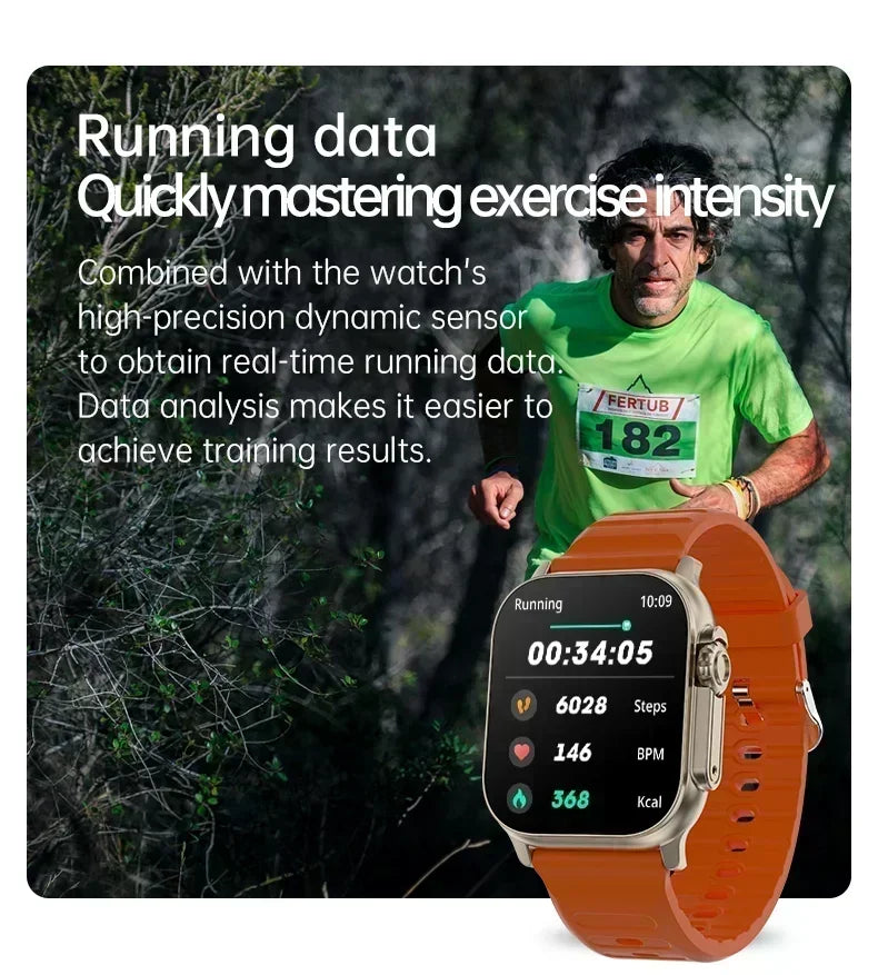 2025 New Smart Watch Series 10 Screen Bluetooth Call Heart Rate Blood Pressure GPS Smartwatch for Android IOS Sports Watch exovai.com