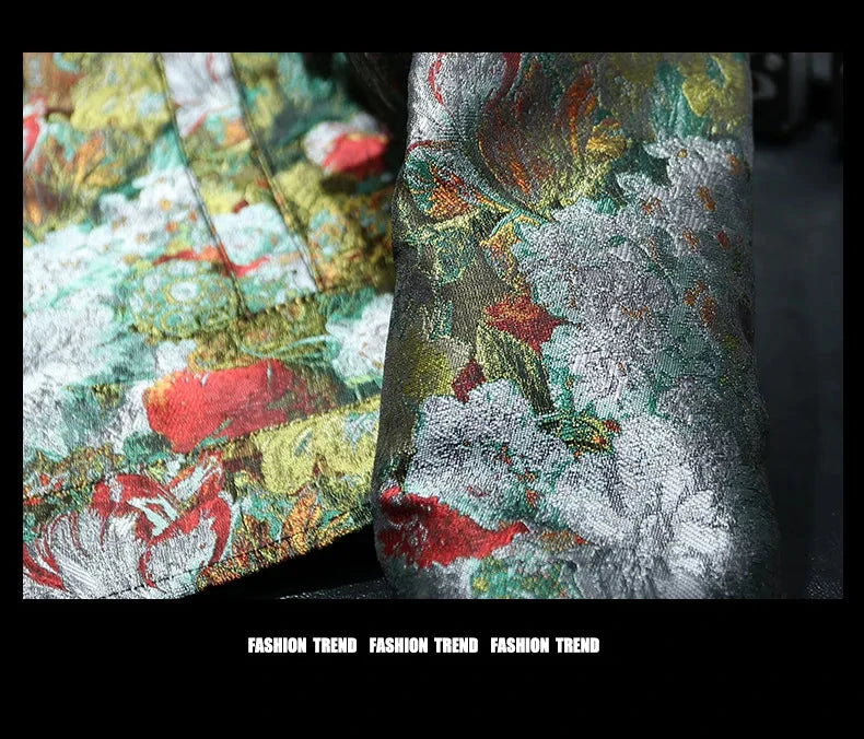 2025 Autumn Winter Men's Jacket Lapel Long Sleeve Casual Jackets Male Luxury Jacquard Social Business Outwear Windproof Coats exovai.com