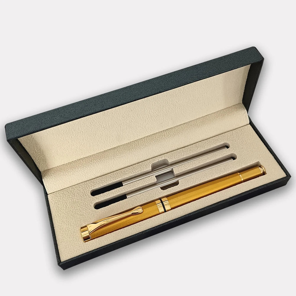 Gift Box Packaging Luxury Custom Gel Metal Pen Stationery Set Text Writing Pretty Office Ballpoint School Supplies 2024 Store exovai.com