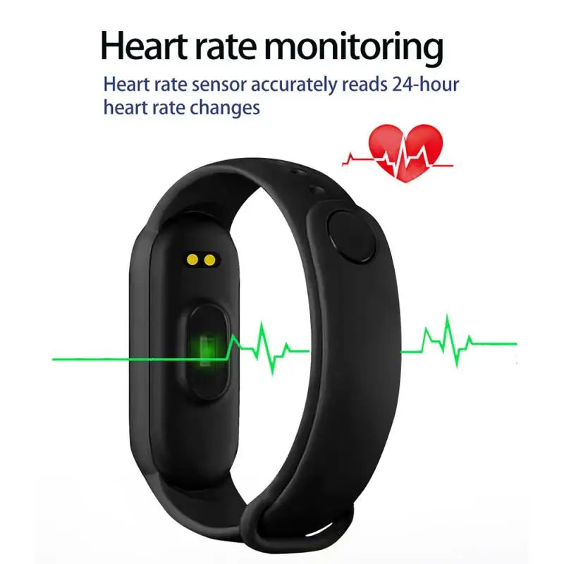 M6 Smart Watch Men Women Fitness Smart Bracelet Sports Band Heart Rate Blood Pressure Monitor Waterproof Multi-function Watches exovai.com