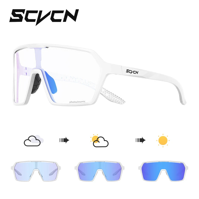 SCVCN New Photochromic Sunglasses MTB Cycling Glasses Outdoor Sports Running Drving Goggles UV400 Protection Bike Eyewear exovai.com