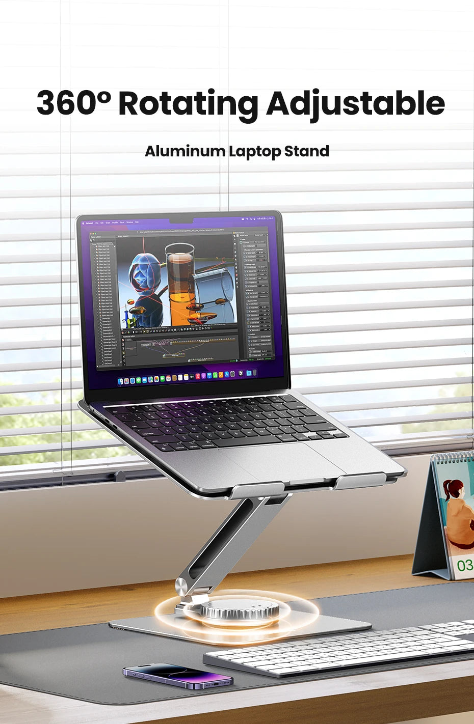 UGREEN Laptop Stand For Macbook Air Pro Laptop Support Macbook Pro Aluminum Vertical Notebook Stand Tablet Stand Laptop Holder exovai.com