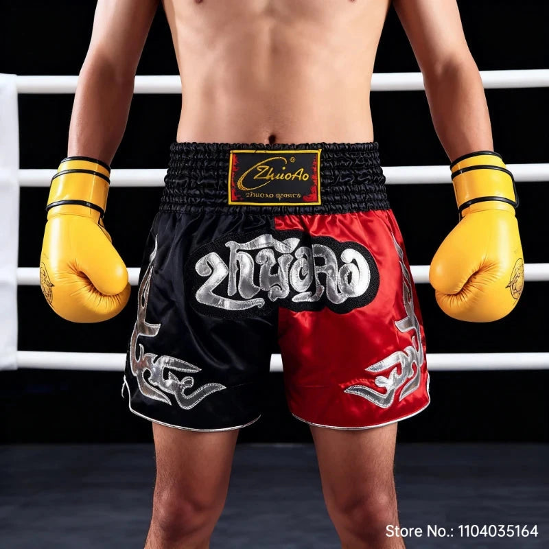 Muay Thai Fight Shorts MMA Shorts Clothing Training Fighting Grappling Martial Arts Kickboxing Shorts Kickboxing Boxing Pants exovai.com