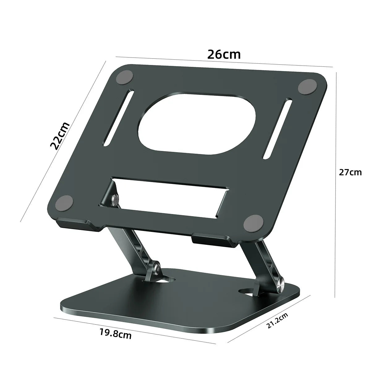 Phone Tablet Stand Adjustable Aluminum Alloy Laptop Tablet up to 17 "Laptop Portable Folding Cooling Stand For Macbook iPad Asus exovai.com