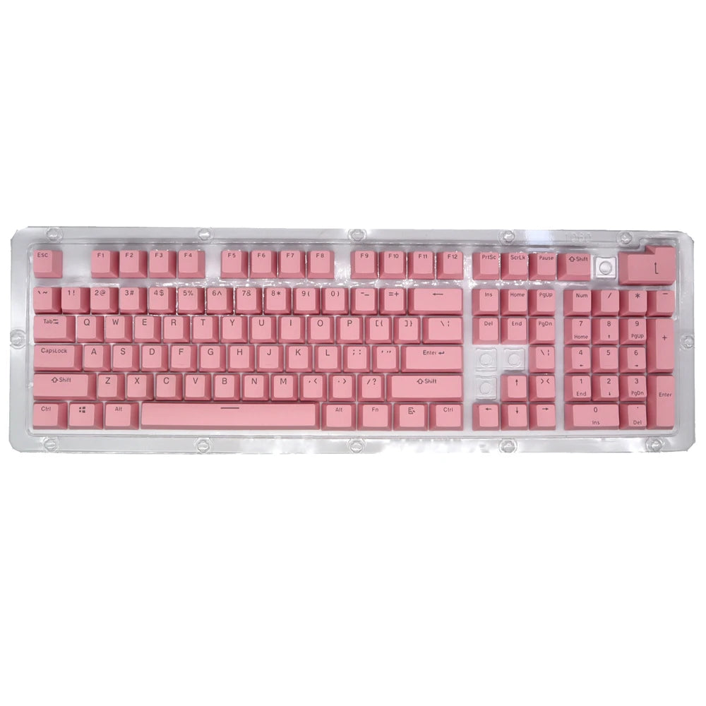 104pcs PBT/ABS Translucent Keycaps OEM Profile For Mechanical Keyboard Double-shot Backlit Universal Replacement Key Cap Set exovai.com