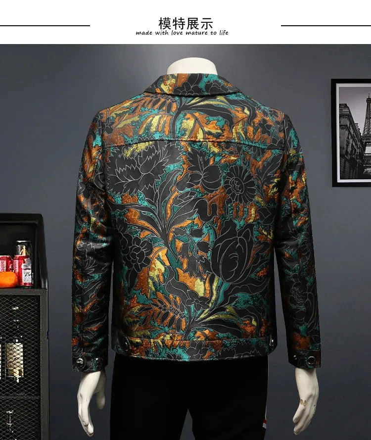 High Quality Jacquard Jacket Men Luxury Embroidery Bomber Jacket Fashion Casual Business Outwear Coats Men Clothing 2025 Spring exovai.com