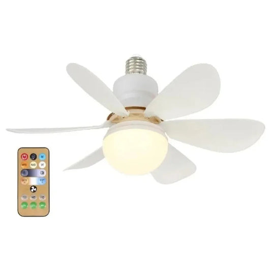 Ceiling Fan Light LED 30W 40W Simple Lights with E27 Remote Control for Home Living Room Study Household Decorative Fan Lighting exovai.com