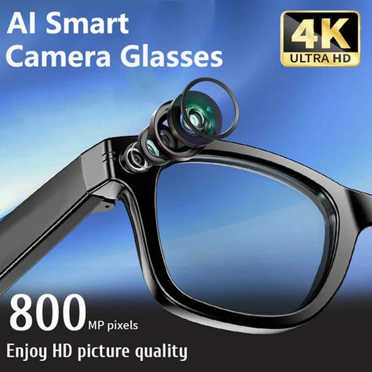 4K AI Smart Photochromic Glasses Multifunction Camera Bluetooth Call Voice Assistant Music Player Translate Glasses For Xiaomi exovai.com