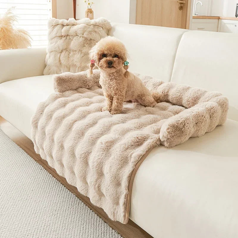 1PC Winter Warm Dog Bed Mats Super Soft  Plush Pet Blanket Pad Mat for Small Dogs Plush Neck Pillow Cat Nest Travel & Indoor exovai.com