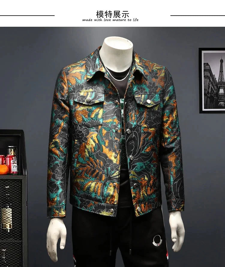 High Quality Jacquard Jacket Men Luxury Embroidery Bomber Jacket Fashion Casual Business Outwear Coats Men Clothing 2025 Spring exovai.com