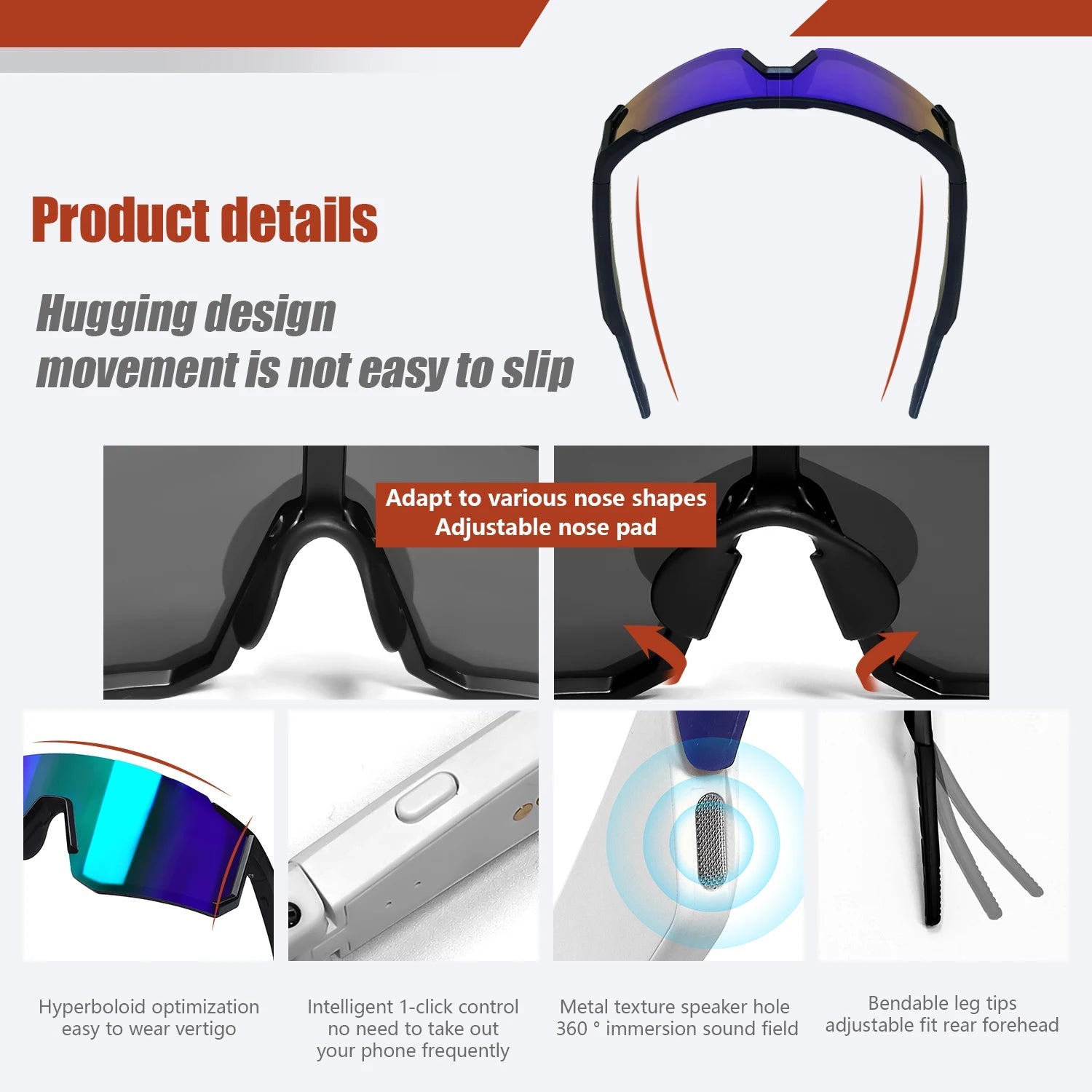LIGE New Smart Cycling Glasses Men AI Voice Assistant Smart Sunglasses Outdoor Sport Bluetooth Call Music Smart Glasses Women exovai.com