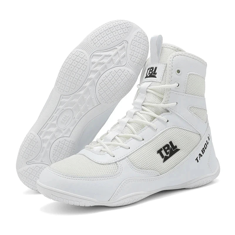 Wrestling shoes male Boxing Shoes Fighting Sanda Strength High Top Shoes light fighting Boots Weightlifting shoe Sneakers exovai.com