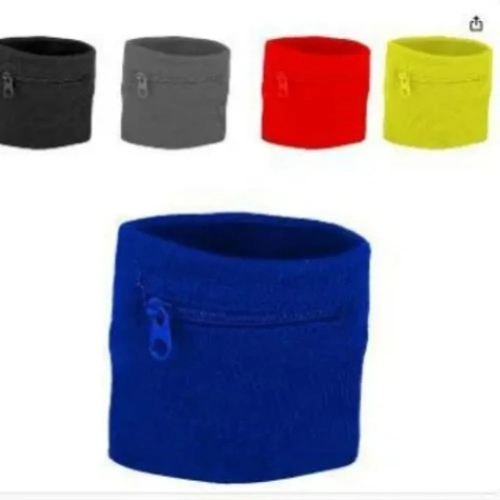 Authentic Basketball Running Sports Wipe Polyester Cotton Zipper Wrist Guard Sweat Absorbing and Wiping Wrist Guard Zero Wallet exovai.com