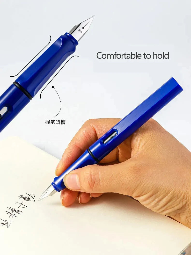 53Pcs Fountain Pen Set School Student Pens Replacable Ink Set Black/Blue/Red ink 0.38 mm Office Writing Supplies Stationery exovai.com