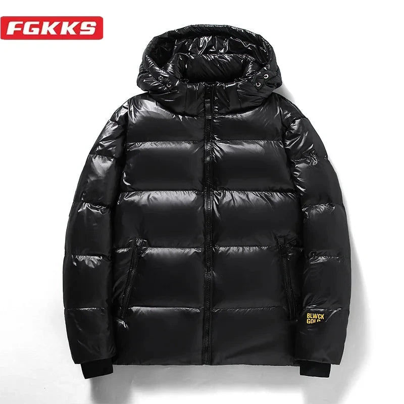 FGKKS Men Winter Down Jacket Brand New Classic Outdoor High Tech Couple Hooded Outwear Women Duck Down Parka Feather Jacket exovai.com