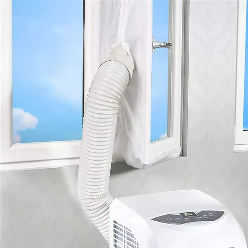 CEA Airlock Window Seal For Portable Air Conditioner,300 Cm Flexible Cloth Sealing Plate Window Seal With Zip/Adhesive exovai.com