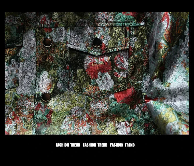 2025 Autumn Winter Men's Jacket Lapel Long Sleeve Casual Jackets Male Luxury Jacquard Social Business Outwear Windproof Coats exovai.com