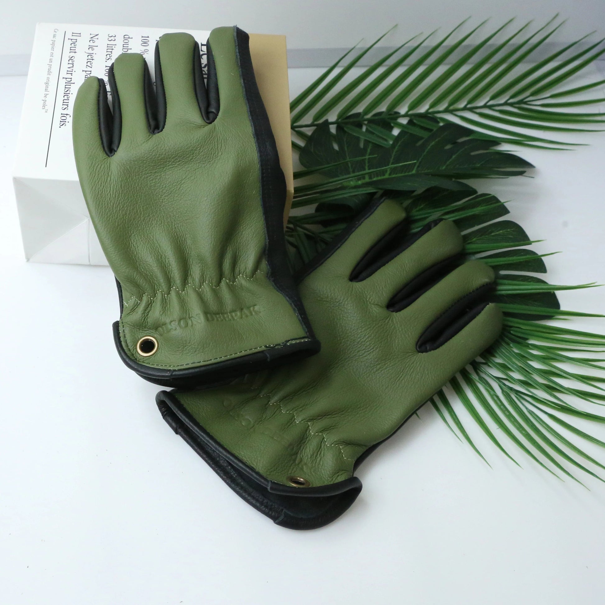 Leather Working Gloves for Gardening,Thornproof Gardening Gloves for Men and Women,Heavy Duty Leather Work Gloves Men exovai.com