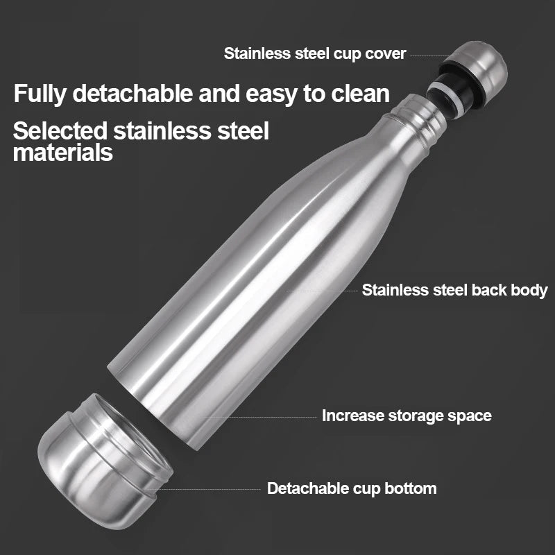 HEE RAK 750ml Secret Hidden Steel Water Bottle Compartment Stash Spot Can Hidding Storage for Cards Keys Cash Safe Money Box exovai.com