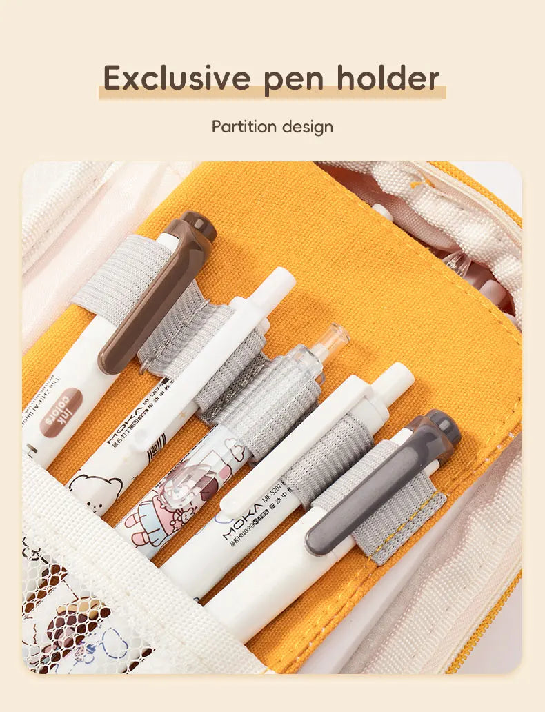 Large Big Creative Pencil Case Cute Boy Girl Kawaii Pencil Cases Storage Kids Pen Bag Stationery Box School Students Supplies exovai.com