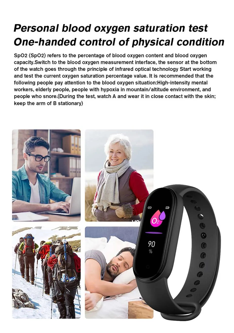 M6 Smart Watch Men Women Fitness Smart Bracelet Sports Band Heart Rate Blood Pressure Monitor Waterproof Multi-function Watches exovai.com