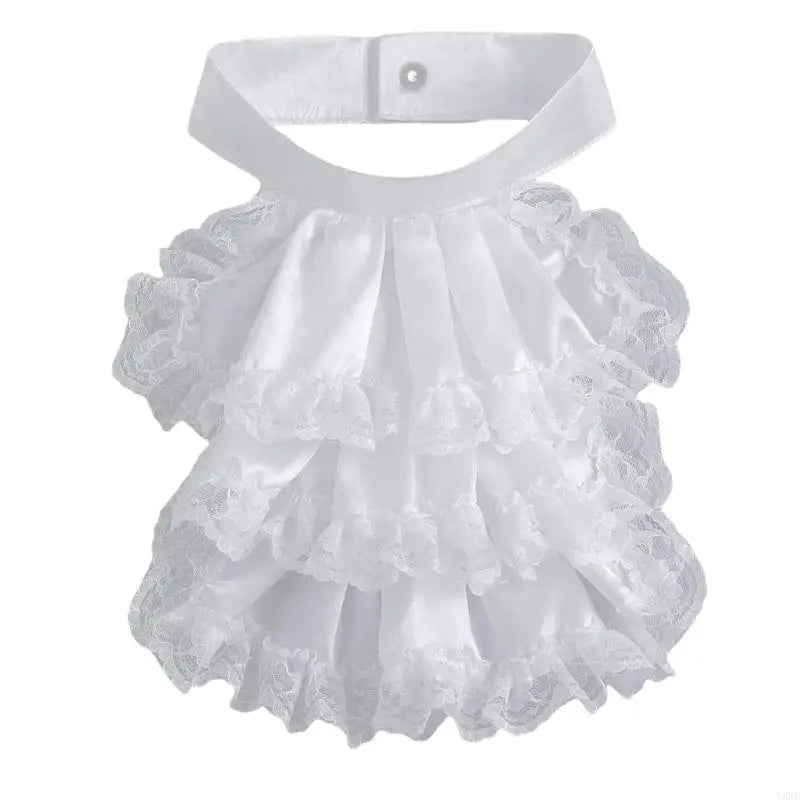 Y3NE Lace Jabot Collar Victorian Theme Party Neckwear Cosplay Accessory Collar for Halloween Teaparty Dressingup Neckpiece exovai.com