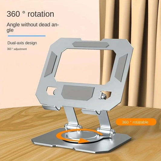 360° Rotatable Tablet Stand Adjustable Foldable Desktop Stand Holder Compatible For Lazy Folding Tablet Stand exovai.com