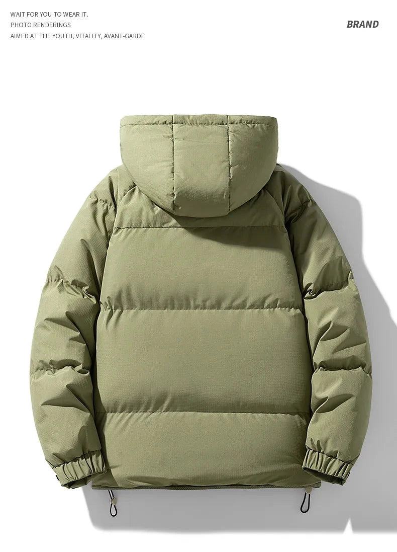 White Duck Down Jacket Men's Winter Fashion Casual Short Coat Hooded Windbreaker Youth Men Outwear Down Coat Male 8XL 160KG exovai.com